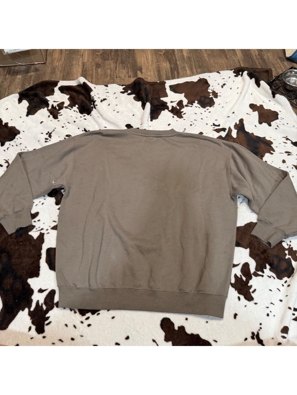 Reflex New York City Crewneck Sweatshirt Oversized Taupe Pullover M - Picture 8 of 9
